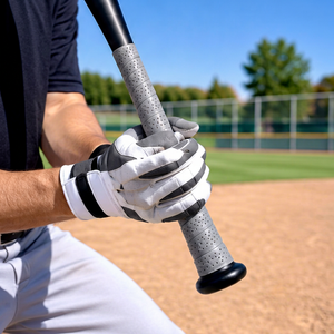 Bande adhésive perforée grise pour batte de baseball, avec logo imprimé sur mesure, antidérapante, pour le baseball et le softball. - Product Image 3