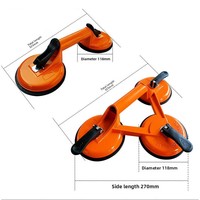 Ventosas manuales de aleación de aluminio de grado DIY con pantalla digital y mango de PP para instalación de vidrio, mármol y azulejos