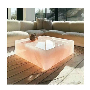 Newstar 2024 sang trọng Bàn cà phê đá cẩm thạch tối giản Bàn cà phê Vuông Đá Cẩm Thạch Bàn cà phê - Product Image 1