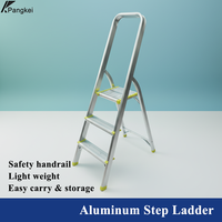 Échelle pliante légère antidérapante en aluminium pour usage domestique, échelle pliable épaissie pour entrepôt, escalier et utilisation extérieure en salle de sport