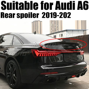 สปอยเลอร์หลังคาร์บอนไฟเบอร์ FRP แบบ M4 สำหรับ AUDI A6 C8 Sedan สีดำเงา ไม่ทำสี  คาร์บอนฟอร์จ  ปี 2019-2022 ปีกหลังฝากระโปรงท้าย - Product Image 1