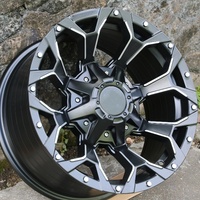 Rines de Aleación para Automóviles Todoterreno de 16 17 18 19 20 Pulgadas, 5x127 5x114.3 /150 6x139.7/130, Moldeados por Flujo, Negros, para Camionetas y SUV