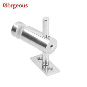 درابزين من الصلب المقاوم للصدأ الاكسسوارات الأسود المعادن منحني الزجاج درج درابزين أنبوب تركيب جدار مربع دعم قوس درابزين - Product Image 4