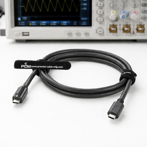 Kabel Pengunci Sekrup Tunggal USB 3.1 Gen2 Tipe-C Male untuk Kamera Visi Mesin, Perangkat Pengukuran, Kabel Daya 10Gbps 5A - Product Image 1