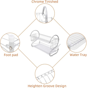 Wideny-<span class=keywords><strong>escurreplatos</strong></span> de plástico con cubierta, cocina moderna para el hogar, 3 niveles, verde, ecológico, tipo casa, extraíble - Product Image 5