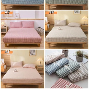 Drap-housse en polyester de style japonais, protection de matelas à couverture intégrale à 360 degrés, disponible en motif écossais ou rayé pour matelas <span class=keywords><strong>Simmons</strong></span> - Product Image 2