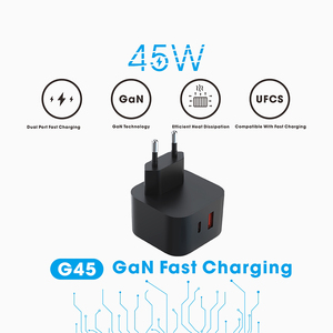 Alta calidad personalizado A + C PD 45W GaN <span class=keywords><strong>cargador</strong></span> Super carga rápida QC3.0 enchufe de la UE teléfono móvil para <span class=keywords><strong>iPhone</strong></span> 16 15 <span class=keywords><strong>14</strong></span> - Product Image 2