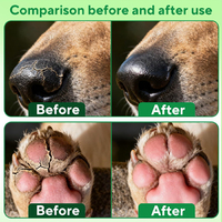 Baume de Luxe Hydratant et Apaisant pour Pattes et Nez de Chien, Sûr pour la Léchée, Contre les Pattes et Nez Secs et Fissurés, Cire Protectrice pour Pattes de Chien, Baume de Noix de Coco pour Pattes