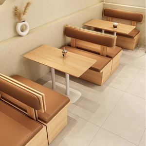 Stand ristorante e tavolo da pranzo Set di posti a sedere commerciali durevoli per caffè e bar - Product Image 3