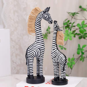Redeco nueva tendencia única cebra americana figurita Arte Abstracto Animal escultura resina escultura Animal adornos decoraciones para el hogar - Product Image 6