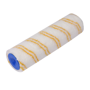 Rouleau de peinture de 10 pouces de haute qualité à double rayures jaunes en polyamide, thermocollé, à dégagement rapide, personnalisable, support OEM - Product Image 1