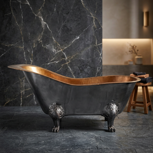Jacuzzi de Cobre de Lujo Independiente para Adultos, Diseño Rectangular Clásico, Acabado en Bronce Aceitado, Tapa Ecológica y Duradera, Estilo Indio - Product Image 1
