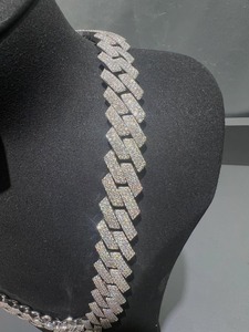Cadena Cubana de Diamantes Moissanite Más Vendida para Unisex con Brillo Intenso y Diseño Elegante, Suministro al por Mayor - Product Image 2
