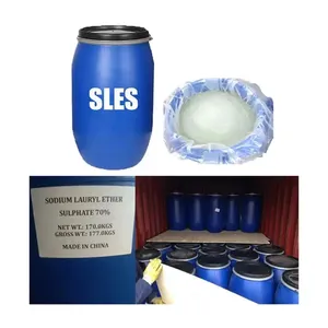 Materias primas químicas de fábrica, lauril éter sulfato de sodio SLES 70% para cosméticos/lavavajillas líquido/jabón/champú/detergente