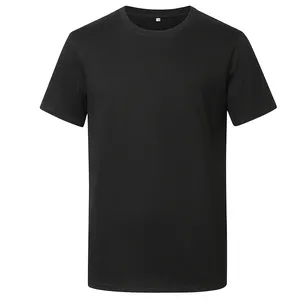 Groothandel Mannen Geen Logo T-shirt 100% Katoen Plain Korte Mouw T-shirt