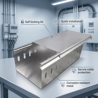 Système complet de chemin de câbles auto-verrouillant robuste et résistant à la corrosion pour bâtiments industriels et commerciaux