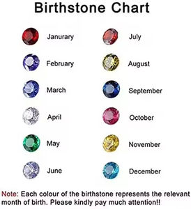 时尚珠宝925纯银设计雕刻两个名字诞生石承诺手镯 - Product Image 6