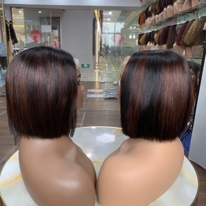 <b>Short</b> Bob <b>Wig</b> Wholesale SDD Bone Straight 4x4 Lace Closure Middle Part Vietnam Human Hair <b>Wigs</b> - Product Image 4