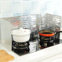 Nouvelle plaque de protection anti-éclaboussures en aluminium pour cuisinière, créative, pour la cuisine, protection contre les éclaboussures de chaleur et de cuisson