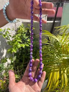สร้อยคอลูกปัดเจลซูกิไลท์: ความยาว 28 ซม. เครื่องประดับพลอยสีม่วง ลูกปัดหิน ราคาขายส่ง อุปกรณ์ทำเครื่องประดับ งานฝีมือเครื่องประดับ - Product Image 5