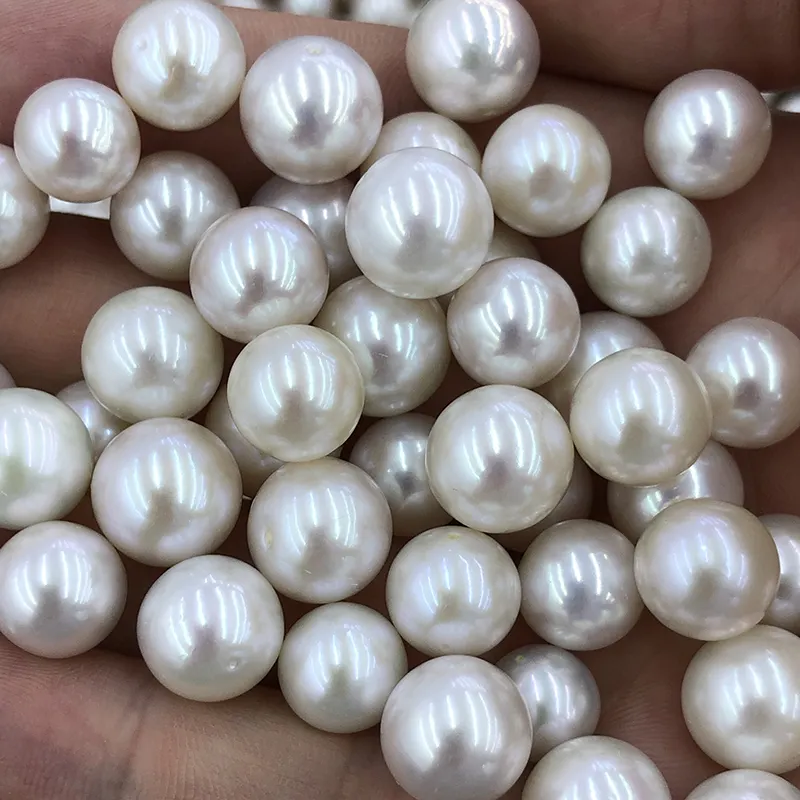Venta al por mayor de triple blanco natural edison perlas alto brillo limpia superficie tamaño mixto de 10-13mm