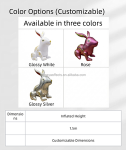 Globo Inflable Personalizado con Control Remoto, Impermeable, Modelo de Conejo de Dibujos Animados para Festival del Bote del Dragón, para Publicidad Exterior - Product Image 5