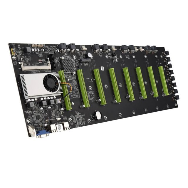 Riserless Motherboard BTC-D37 Motherboard CPU Set 8 Slot DDR3 Memory Integrated VGA Interface Low Power Consumption
