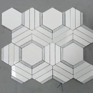 Décor mosaïque vintage, nouveau Design Original, pierre hexagonale blanche, dosseret <span class=keywords><strong>de</strong></span> cuisine, <span class=keywords><strong>salle</strong></span> <span class=keywords><strong>de</strong></span> bains, marbre, carrelage <span class=keywords><strong>de</strong></span> mosaïque - Product Image 4