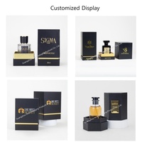 Boîte Cadeau Parfum Personnalisée en Papier Noir, Emballage pour Flacons d'Huile Essentielle ou de Cologne, Boîtes Vides pour Flacons de Parfum