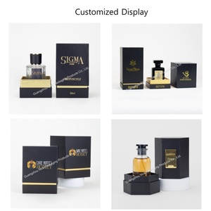 מותאם אישית בושם נייר שחור מותאם אישית בושם מתנה תיבת אריזה שמן אתרי אריזה בקבוקי בושם ריקים עם קופסאות - Product Image 2