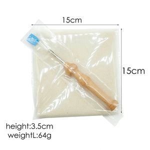 เข็มปักผ้าด้ามไม้ พร้อมผ้ามอนก์คลอธ 67*50 ซม. และชุดไหมพรม - Product Image 6