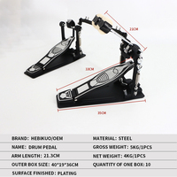 Factory Direct G710 Chain Drive Double Pédale de grosse caisse pour batterie acoustique
