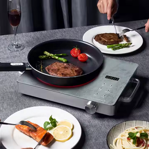 <span class=keywords><strong>Estufa</strong></span> roja infrarroja de un solo quemador eléctrico, perilla de mango de acero inoxidable para uso doméstico al aire libre, enchufe AU, cocina halógena frita - Product Image 3