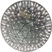 Luminaire pour centre commercial d'hôtel Luminaire suspendu en forme de ciel étoilé en acier inoxydable avec boule scintillante pour décoration de plafond de mariage