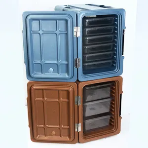 Insulated Food Pan Carrier With Handle And Wheels Non-Electric Long Time Food Warming Solution