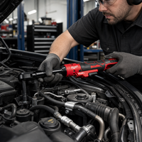 Clé à cliquet à portée étendue Milwaukee M18 FUEL 1/2 pouce, outil à cliquet sans fil pour la réparation automobile et les espaces de travail restreints