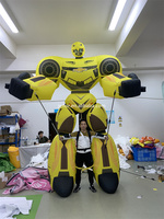 Décoration de défilé, marionnette de Costume de transformateur gonflable jaune pour la Performance d'événements