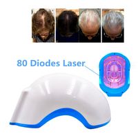 Casque de luminothérapie rouge OEM/ODM pour la repousse des cheveux, 678 nm, 80 diodes LED, luminothérapie pour la tête