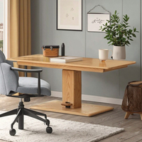 Table d'appoint de canapé réglable en hauteur - Espace spacieux pour les jambes - Bureau portable en bois style nordique - Fonctionnalités pliables et relevables pour salon