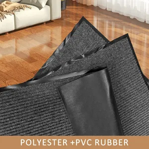 Factory Direct Wholesale Polyester Rubber Bottom Non-Slip Floor Tile Protection Entry Door Mat