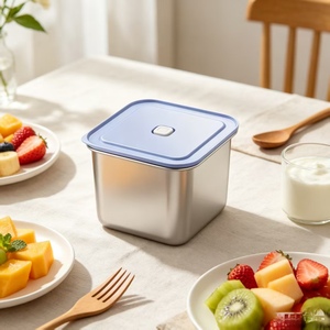 Contenitore per Alimenti in Acciaio Inox con Sistema di Conservazione a Micro-pressione e Vuoto, Adatto per Uso Alimentare, Microonde e Frigorifero - Product Image 3