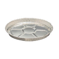 Contenant alimentaire circulaire en aluminium jetable pour la préparation des repas, idéal pour le réfrigérateur, le congélateur et l'organisation de la cuisine, compatible four.