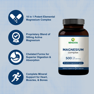 Complejo de Magnesio 500mg Suplemento para Adultos (Glicinato, Citrato, Malato, Orotato) Apoyo Muscular, Cardíaco, del Sueño y del Sistema Inmunitario Vegano - Product Image 2
