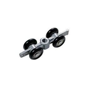 Roulettes de <span class=keywords><strong>porte</strong></span> <span class=keywords><strong>coulissante</strong></span> à <span class=keywords><strong>double</strong></span> amortisseur, roulettes suspendues, corps en aluminium, <span class=keywords><strong>rail</strong></span> de guidage - Product Image 3