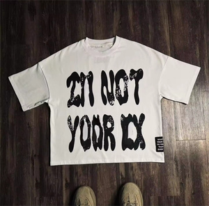 <span class=keywords><strong>2025</strong></span> Người Đàn Ông Của Quá Khổ Boxy Cắt T Áo Sơ Mi Người Đàn Ông Thời Trang Phố Hip Hop Cắt T-Shirt Trống Tùy Chỉnh In Cắt Áo Thun Người Đàn Ông - Product Image 2