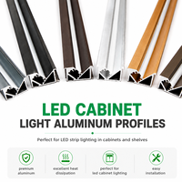 Profilé en aluminium encastré pour éclairage LED de meuble, idéal pour les projets de décoration de cuisine et le mobilier (vente en gros)