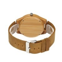 Wholesale Customized High Quality Japanese Movement Bamboo <strong>Watch</strong> Wood <strong>Watch</strong> With Leather Brand - Product Image 3