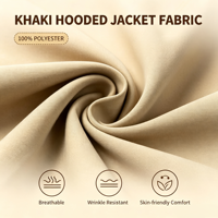 Veste de travail robuste texturée pour homme, tissage fin, plusieurs poches cargo, vêtement extérieur à capuche, inspection de contrôle qualité avant expédition AQL 2.5