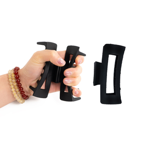 Clip de <span class=keywords><strong>griffe</strong></span> de cheveux de rebond de mémoire de Silicone creux rouge fort et résistant de 10.8cm pour les femmes ventes au comptant en plastique Flexible - Product Image 3