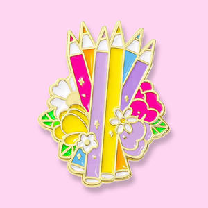 Cadeaux promotionnels de la Journée des enseignants au crayon épinglettes personnalisées à bas prix en émail dur et souple pour accessoires - Product Image 1